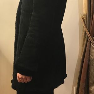 Coat looks like suede/shearling